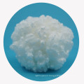 Siliconized solid polyester staple fiber